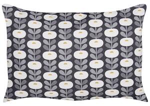 Set di 2 cuscini da giardino in tessuto di poliestere grigio con motivo geometrico 40 x 60 cm resistente all'acqua Beliani