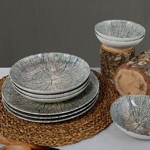 Set da pranzo in porcellana 18 pezzi Wood - Güral Porselen