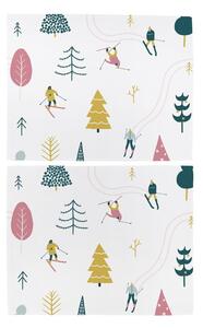 Tovagliette di stoffa natalizie in set da 2 45x35 cm Skiing - Butter Kings