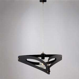 Sospensione con diffusore taglio laser in ferro laccato Nero ONYX Dimensioni 51x h20 cm - MAX 120 1 x E27 - 55 Watt Max, finiture cromo lucido con cavo elettrico regolabile 1 luce