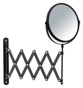 Specchio cosmetico nero da parete con supporto telescopico Exclusive - Wenko