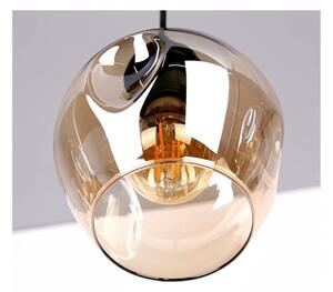 Lampada a sospensione nera con paralume in vetro 14x70 cm Aspa - Candellux Lighting