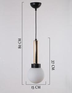Lampada a sospensione con paralume in vetro ø 15 cm Cota - Squid Lighting