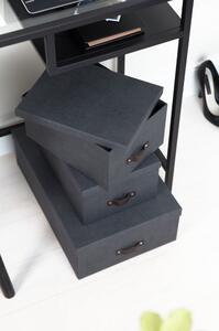 Set di 3 scatole portaoggetti nere Inge - Bigso Box of Sweden