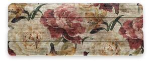 Appendiabiti da parete in legno di pino Tierra Bella White Flowers, 50 x 20 cm - Surdic