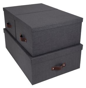 Set di 3 scatole portaoggetti nere Inge - Bigso Box of Sweden