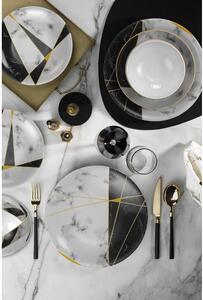 Set di piatti in porcellana da 24 pezzi Black&White - Kütahya Porselen