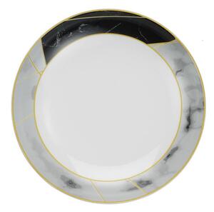 Set di piatti in porcellana da 24 pezzi Black&White - Kütahya Porselen