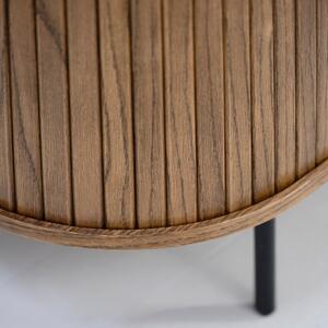 Cassettiera bassa marrone in rovere 140x76 cm Nola - Unique Furniture