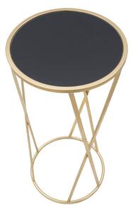 Tavolo pieghevole in nero e oro , altezza 75 cm Glam Simple - Mauro Ferretti