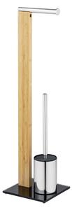 Porta carta igienica in bambù con spazzola Tindari - Wenko
