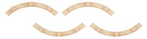 Appendiabiti da parete in set da 4 pezzi in legno di frassino in colore naturale Slinka - Umbra