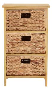 Cassettiera alta in legno massiccio di pavlovnia in colore naturale 41x70 cm - Premier Housewares