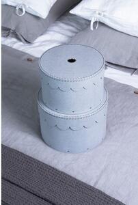 Scatole di cartone grigio chiaro con coperchio in set di 2 pezzi ø 26x17,5 cm Wilma - Bigso Box of Sweden