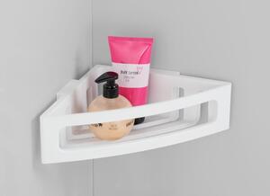 Mensola angolare bianca autoportante in plastica per il bagno Bralia - Wenko
