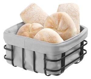 Cestino per il pane nero e grigio con fodera in tessuto , 19 x 19 cm - Hendi