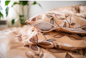 Biancheria da letto in cotone sateen marrone e beige , 140 x 200 cm Brenda - Cotton House