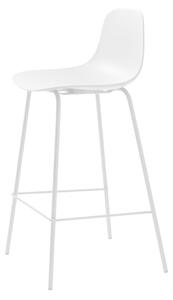 Sgabello da bar in plastica bianca 92,5 cm Whitby - Unique Furniture