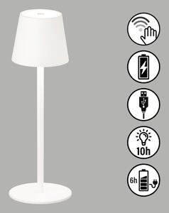 Lampada da tavolo dimmerabile a LED bianchi con sensore di movimento e paralume in metallo (altezza 38 cm) Tropea - Fischer & Honsel