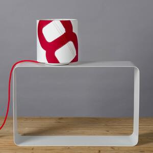 Lumbono Lampada da tavolo Porto tela da vela bianco/rosso