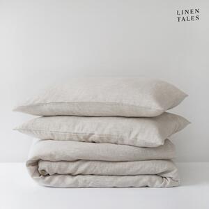 Lino bianco-beige biancheria da letto singola 140x200 cm Natural Stripes - Linen Tales