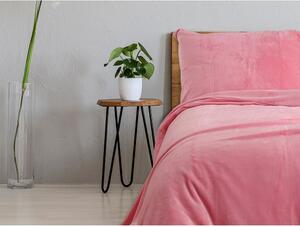 Biancheria da letto singola in microflanella rosa 140x200 cm Uni - B.E.S