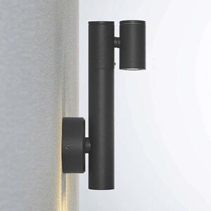 Lucande - Saige 2 LED Applique da Parete da Esterno Grigio Scuro