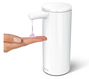 Dispenser di sapone in acciaio bianco touchless 266 ml - simplehuman