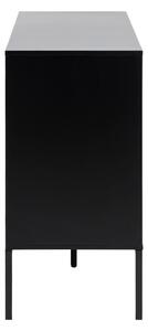 Cassettiera bassa nera in rovere 120x82 cm Seaford - Actona