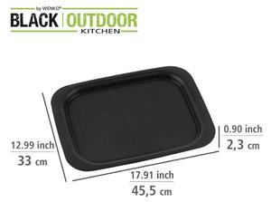 Vassoio di servizio nero Black Outdoor Kitchen - Wenko