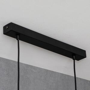 Lampadario Industriale Tabodi nero in legno, D. 21.5 cm, L. 100 cm, 5 luci, INSPIRE