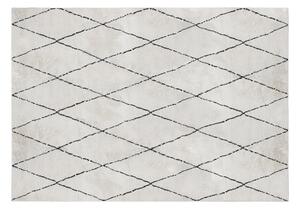 Tappeto rettangolare con motivi a losanghe neri 200 x 300 cm SILAN