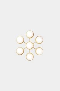 Nuura - Liila Star Plafoniera/Applique da Parete Nordic Gold/Bianco Opale Chiaro
