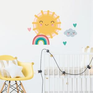 Set di adesivi murali Sun, Clound e Rainbow - Ambiance