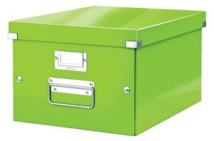 Scatola di cartone verde con coperchio 28x37x20 cm Click&Store - Leitz