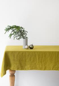 Tovaglia di lino verde Classic, 140 x 350 cm Moss Green - Linen Tales