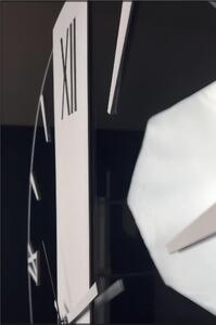 Orologio Da Muro Struttura, � uno specchio NERO FUME' VEGA BIG Diametro 80 cm lancette in metallo numeri colore Bianco a rilievo , l'orologio specchio