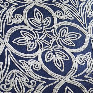 Biancheria da letto singola blu scuro 135x200 cm Flock Trellis - Catherine Lansfield