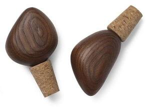 Ferm LIVING - Cairn Wine Stoppers Set of 2 Dark Brown