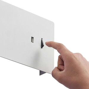 Lucande - Kimo LED Quadrato Applique da Parete USB Bianco/Cromato
