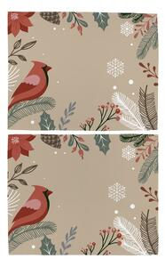 Tovagliette di stoffa con motivo natalizio in set da 2 35x45 cm Frosted Branches - Butter Kings