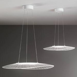 Fabas Luce Lampada a sospensione LED Vela, bianca, Oval, 78 cm x 55 cm