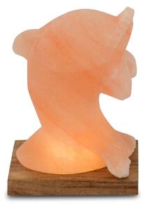 Wagner Life Lampada LED di sale Delfino con base, ambra