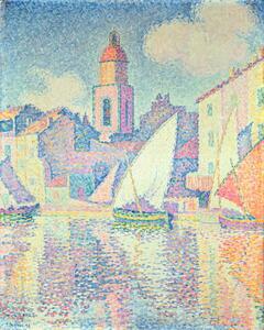 Riproduzione The Clocktower at St Tropez 1896, Signac, Paul