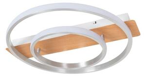 Lindby - Signera LED Plafoniera Silver/White/Light Wood Lindby