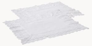 Set di 2 tovagliette americane in cotone ricamate Juno
