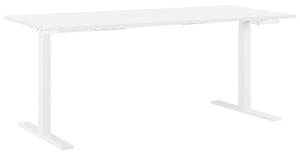 Scrivania regolabile manualmente bianca 180 x 80 cm DESTIN Beliani