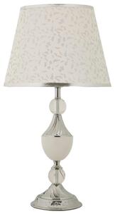 Mauro Ferretti Kody, lampada da tavolo bianca e argento Ø 30x54 cm E27