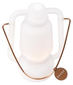 Lampada da tavolo bianca effetto fiamma 22 cm - STORM Mini