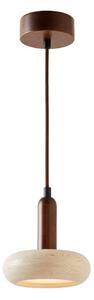 Lampadario LED marrone/beige con paralume in pietra ø 15 cm Karo – Opviq lights